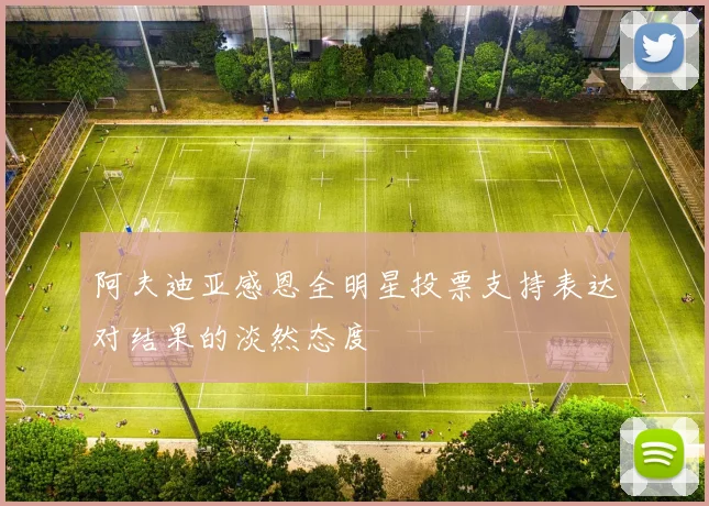 阿夫迪亚感恩全明星投票支持表达对结果的淡然态度